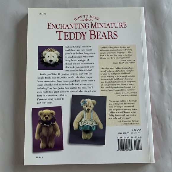 NWT Teddy Bears How to Make Enchanting Miniature BOOK Debbie Kesling 1997 - Picture 3 of 17